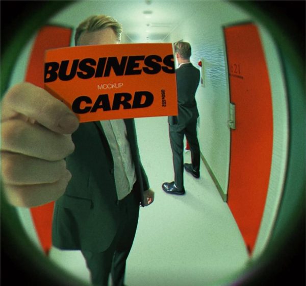 Peephole Business Card Mockup