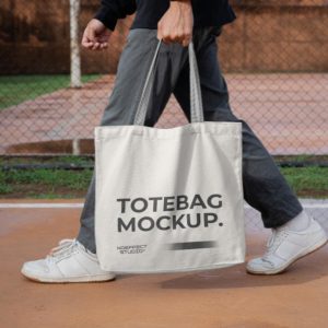 Person Carrying Tote Bag Mockup