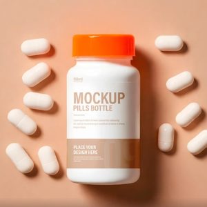 Pills Jar Mockup PSD