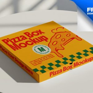 Pizza Box Packaging Mockup