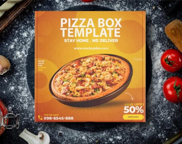Pizza Store Branding Mockup