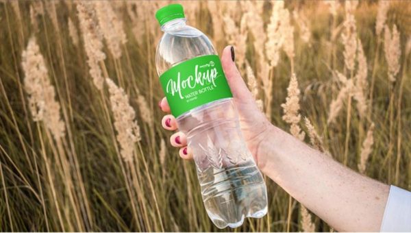 Plastic Bottle Labeling Mockup