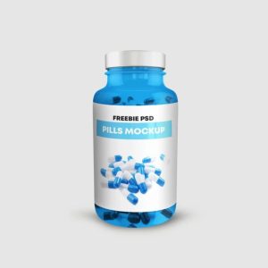 Professional Pills Label Mockup PSD