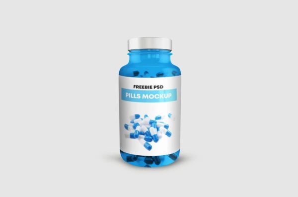 Professional Pills Label Mockup PSD