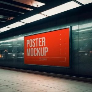 Realistic Billboard Poster Mockup (1)