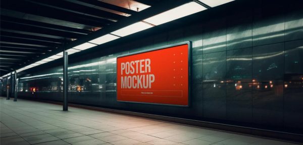 Realistic Billboard Poster Mockup (1)