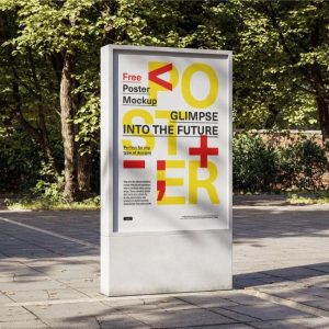 Realistic Billboard Poster Mockup