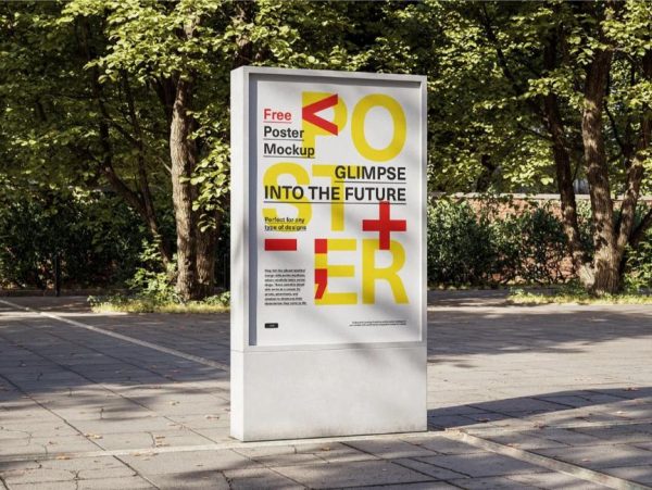 Realistic Billboard Poster Mockup
