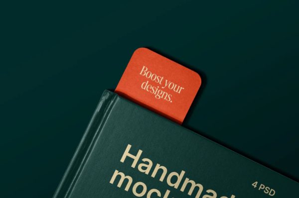 Realistic Bookmark Mockup PSD