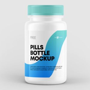 Realistic Cylindrical Bottle Mockup PSD