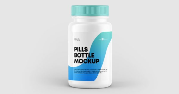 Realistic Cylindrical Bottle Mockup PSD