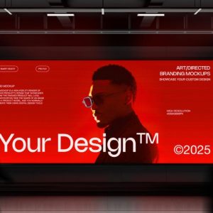 Realistic Digital Billboard Ad Mockup