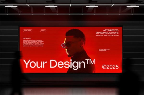 Realistic Digital Billboard Ad Mockup