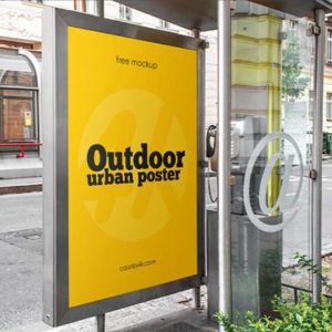 Realistic Outdoor Urban Poster Mockup (1)