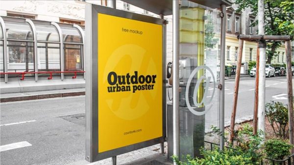 Realistic Outdoor Urban Poster Mockup (1)