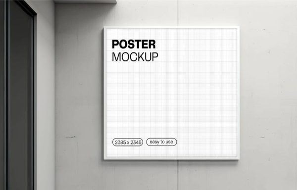 Realistic Outdoor Urban Poster Mockup
