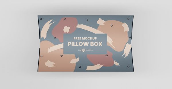 Realistic Pillow Box Mockup PSD
