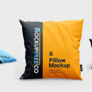 Realistic Pillow Cover Mockup PSD