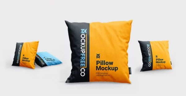 Realistic Pillow Cover Mockup PSD