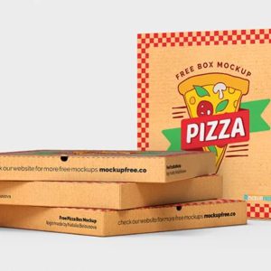Realistic Pizza Stack Mockup