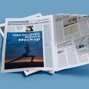 Realistic Print Ad Mockup PSD