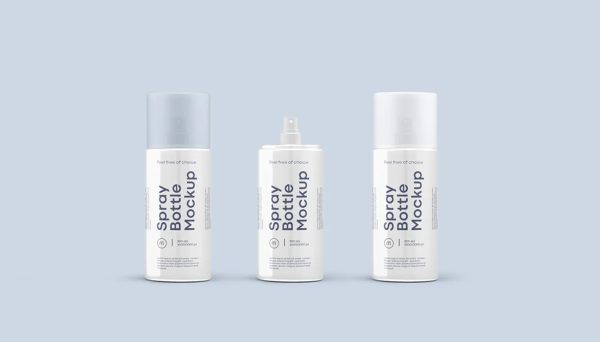Realistic Spray Bottle Branding Mockup