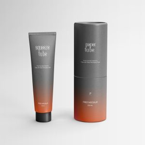 Realistic Squeeze Tube Mockup PSD