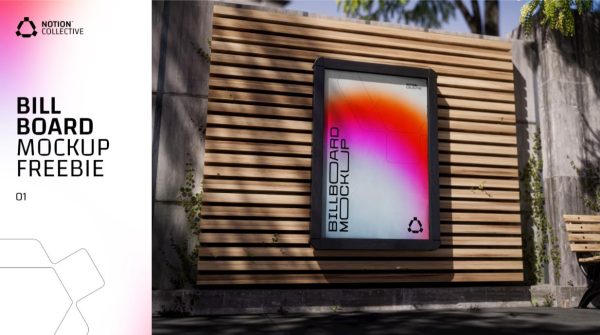 Realistic Urban Billboard Ad Mockup
