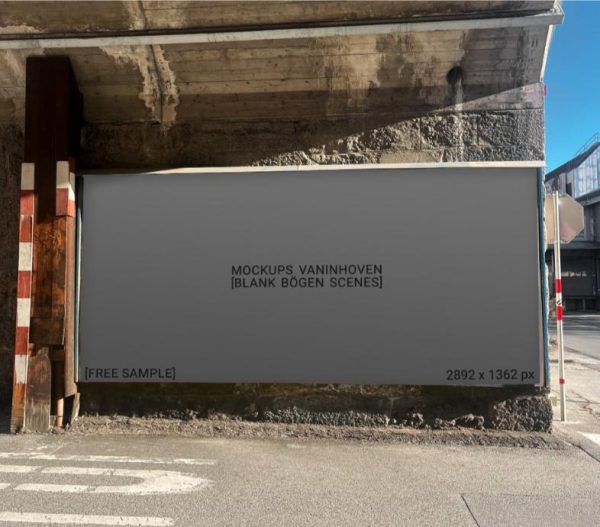 Realistic Urban Poster Advertisement Mockup