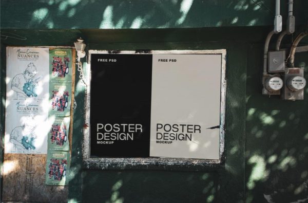 Realistic Urban Poster Mockup PSD