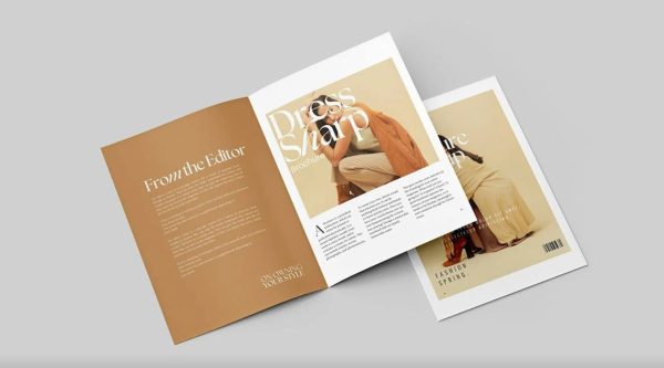 Side View Brochure Mockups Set