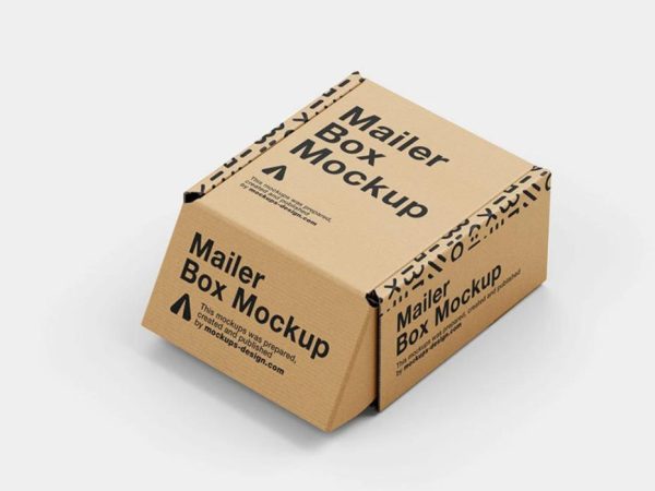 Side View Mailer Box Mockup