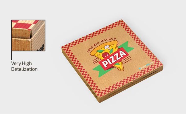 Side View Pizza Box Mockup