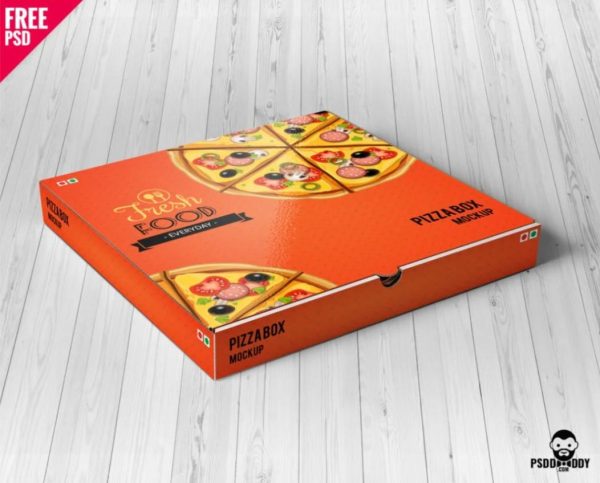 Side View Pizza Mockup