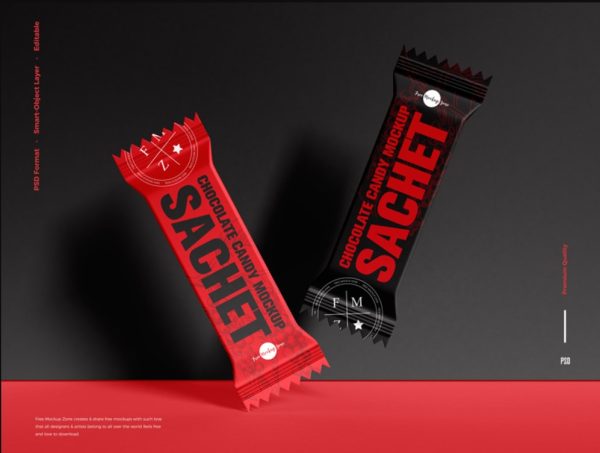 Simple Chocolate Candy Branding Mockup