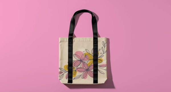 Simple Canvas Tote Bag Mockup