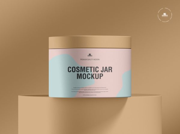 Simple Cosmetics Jar Mockup