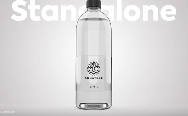 Simple Glass Bottle Label Mockup