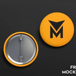 Simple Round Pin Mockup Template