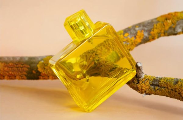 Simple Yellow Perfume Bottle Mockup