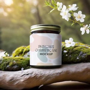 Skincare Jar Mockup PSD