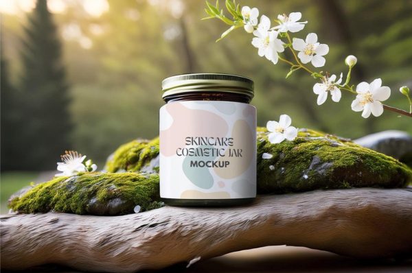 Skincare Jar Mockup PSD