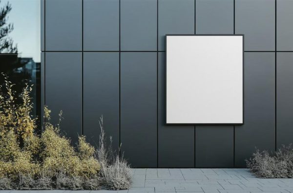 Small Billboard on Building Mockup