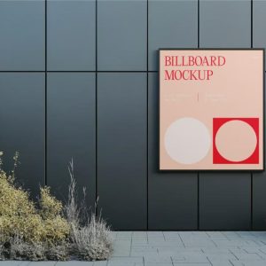 Small Billboard on Corporate Building Mockup