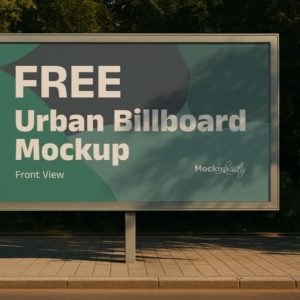Small Urban Billboard Ad Mockup