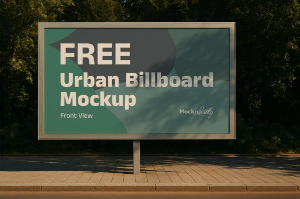 Small Urban Billboard Ad Mockup