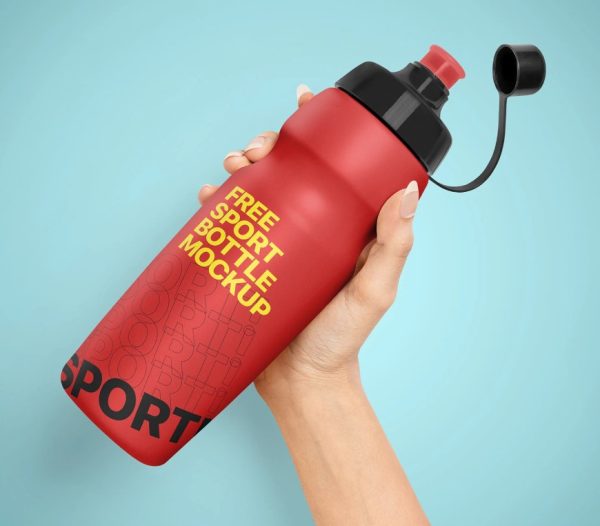Sports Water Bottle Mockup PSD