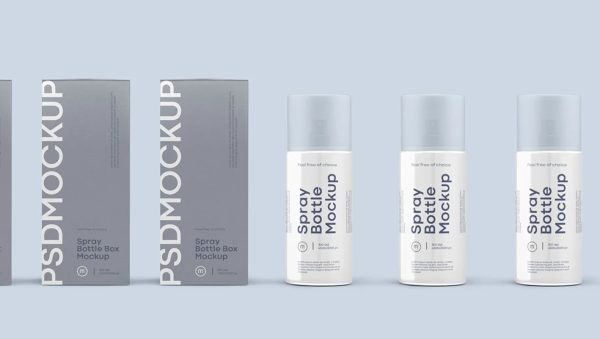 Spray Bottle Packaging Mockup