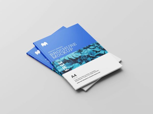 Stack of A4 Brochure Mockup