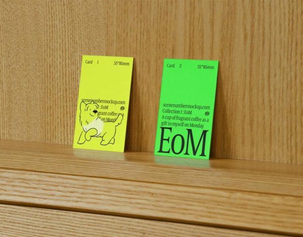 Standing Business Card Mockup